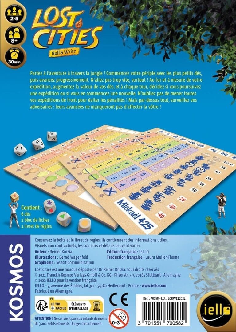 Lost Cities : Roll & write