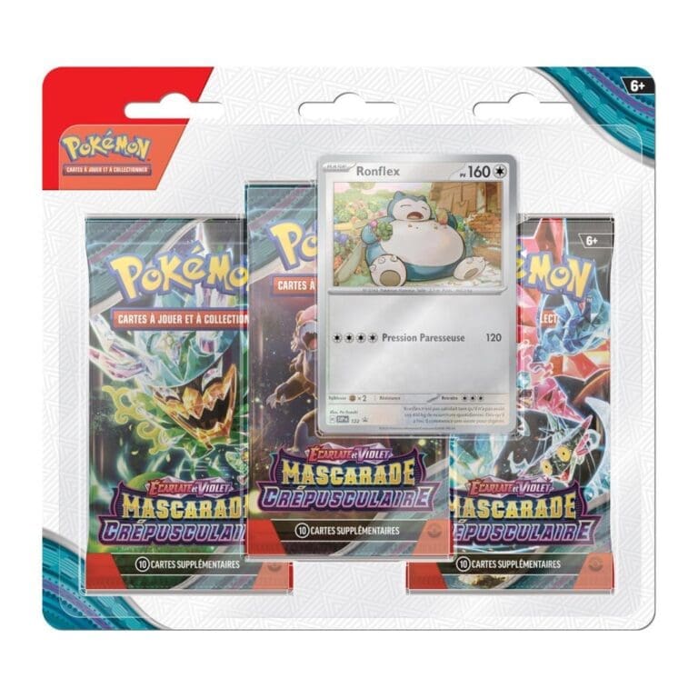 Coffret Pokémon 3 Boosters
Mascarade Crépusculaire Coffret Pokémon 3 Boosters Mascarade Crépusculaire
