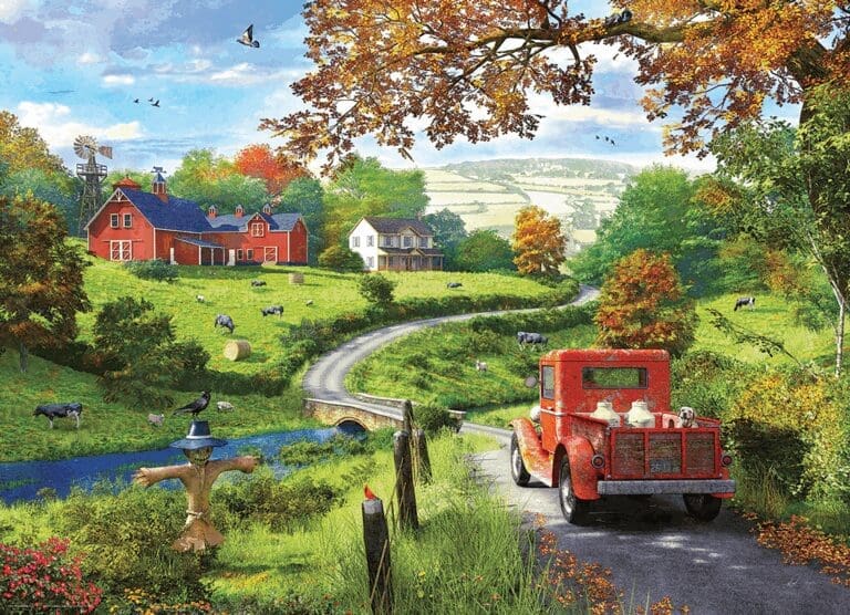 Puzzle 1000 pièces : Balade en Campagne