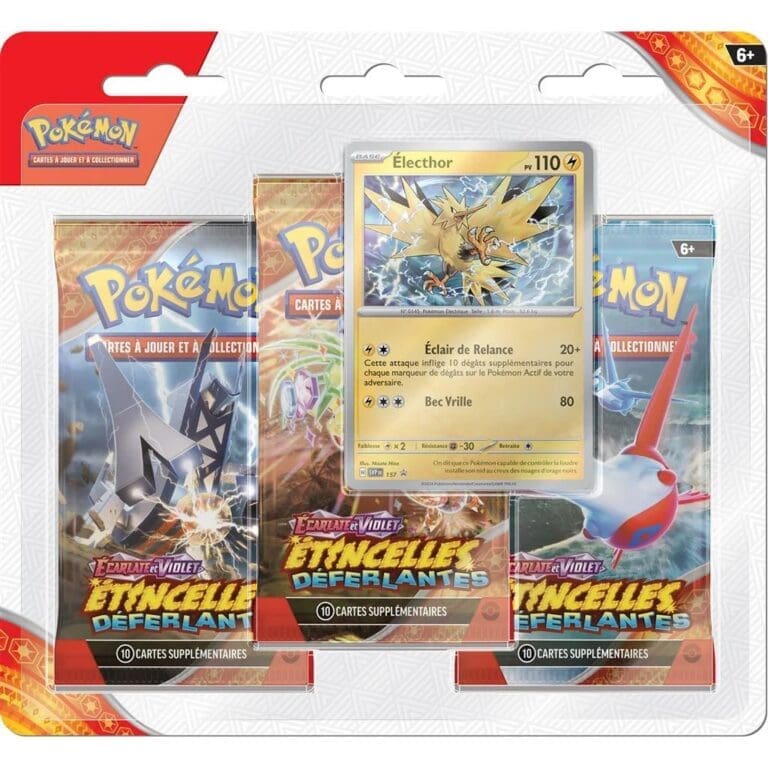 Coffret Pokémon 3 Boosters
Étincelles Déferlantes Coffret Pokémon 3 Boosters Étincelles Déferlantes
