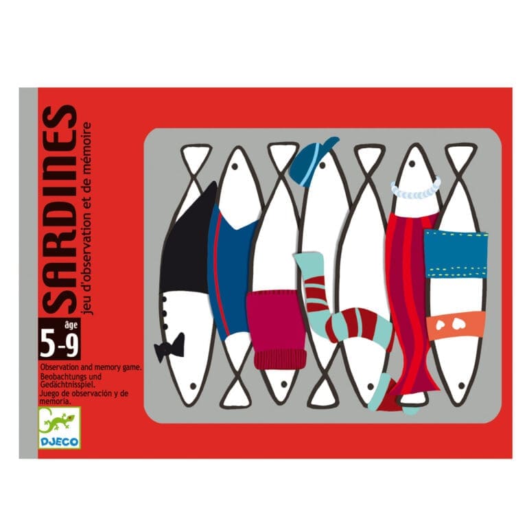 sardines Boîte jeu Sardines Djeco observation mémoire enfants
