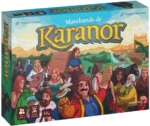 Boîte de jeu de société Marchands de Karanor avec personnages médiévaux