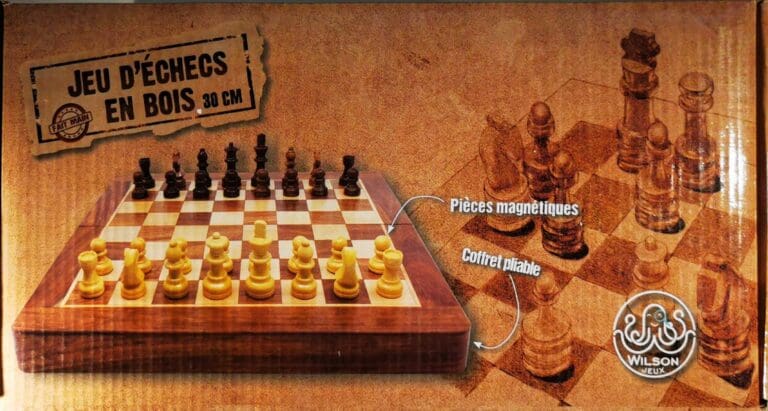 Coffret échecs magnétique - 30cm - Palissandre