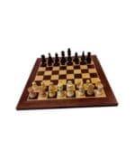 Jeu d’échecs bois marqueterie 30 cm