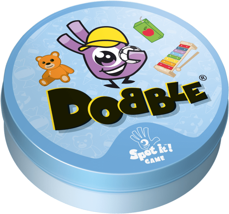 Boîte ronde du jeu Dobble pour enfants