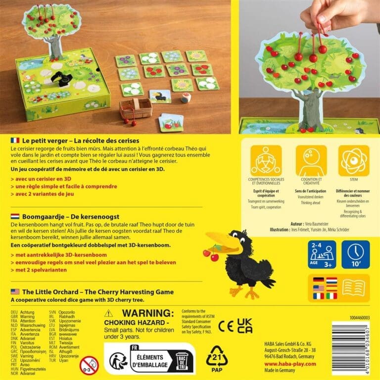 Jeu coopératif Le petit verger avec cerisier 3D