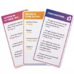 Cartes de jeu d'ambiance humoristique en français
