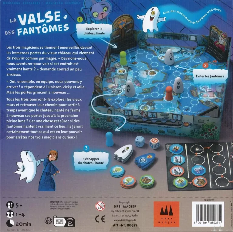 Jeu de société magique dans un château hanté.