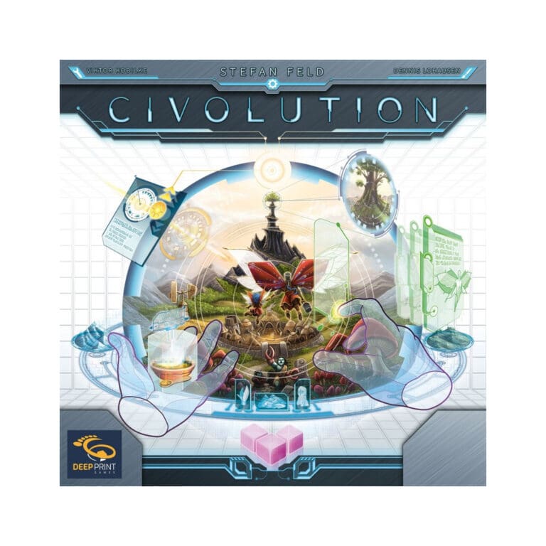 Boîte du jeu de société Civolution futuriste