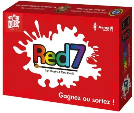 Boîte du jeu de cartes Red7 rouge