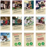 Cartes illustrées de jeu de société espionnage