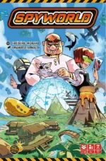 Couverture du jeu SpyWorld avec méchants cartoon