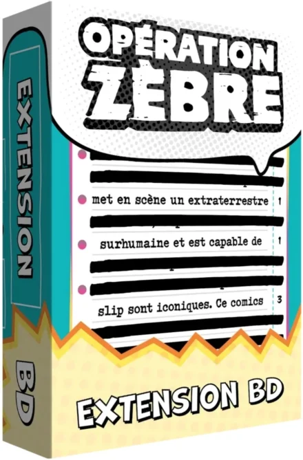 Boîte du jeu Opération Zèbre Extension BD