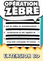 Affiche bande dessinée Opération Zèbre Extension BD