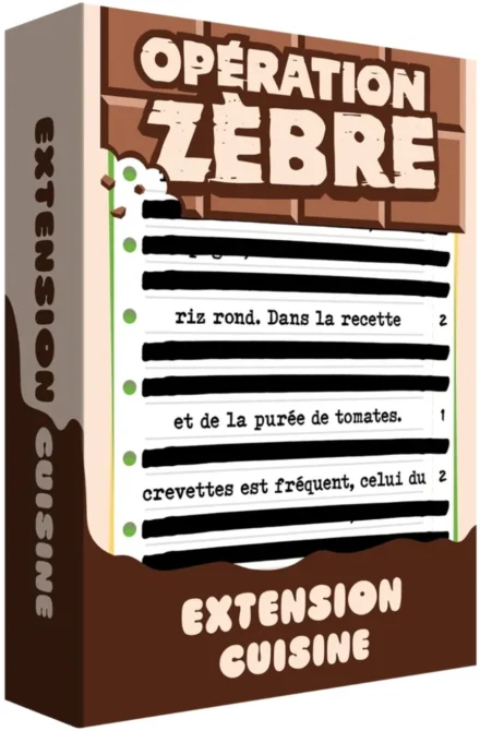 Boîte du jeu Opération Zèbre Extension Cuisine