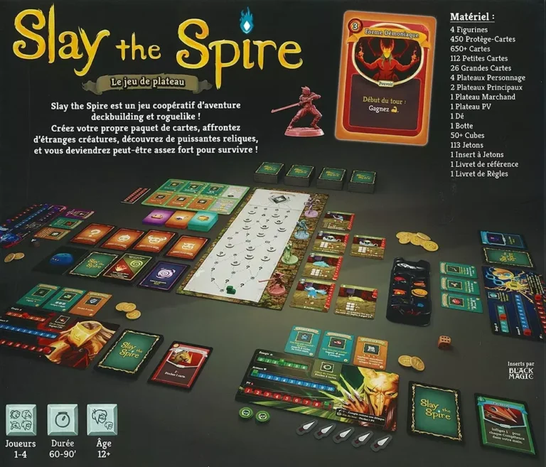 Jeu de plateau Slay the Spire et composants