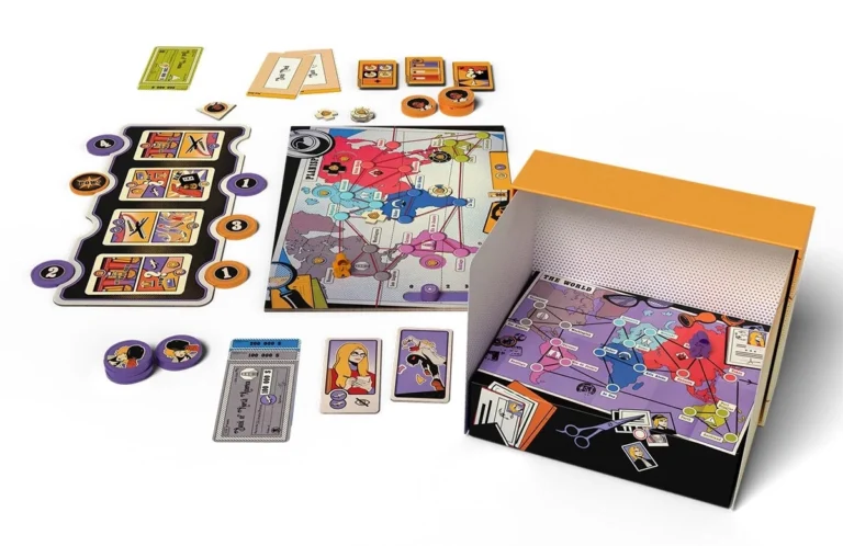 Jeu de société avec carte du monde