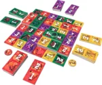 Jeu de société coloré avec cartes numérotées