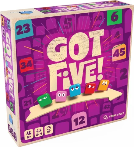Boîte du jeu de société Got Five colorée