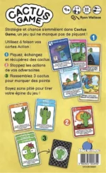 Boîte du jeu Cactus Game et cartes illustrées