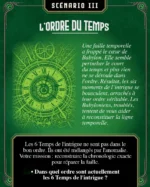 Affiche verte scénario L’Ordre du Temps horloge ancienne