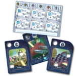 Plateau et cartes d’un jeu de société futuriste