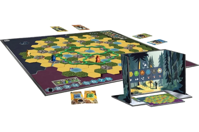 Jeu de société plateau hexagonal forêt