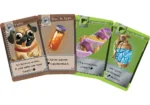 Cartes illustrées d’un jeu de société coloré