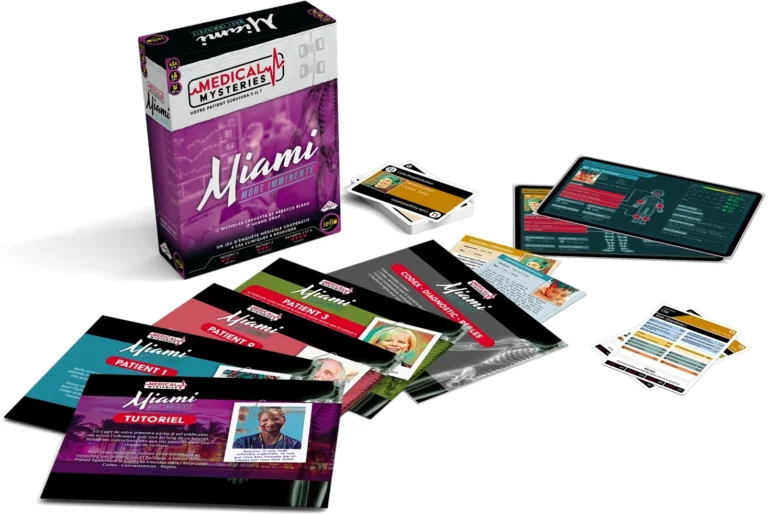 Jeu Medical Mysteries Miami avec cartes et tablette