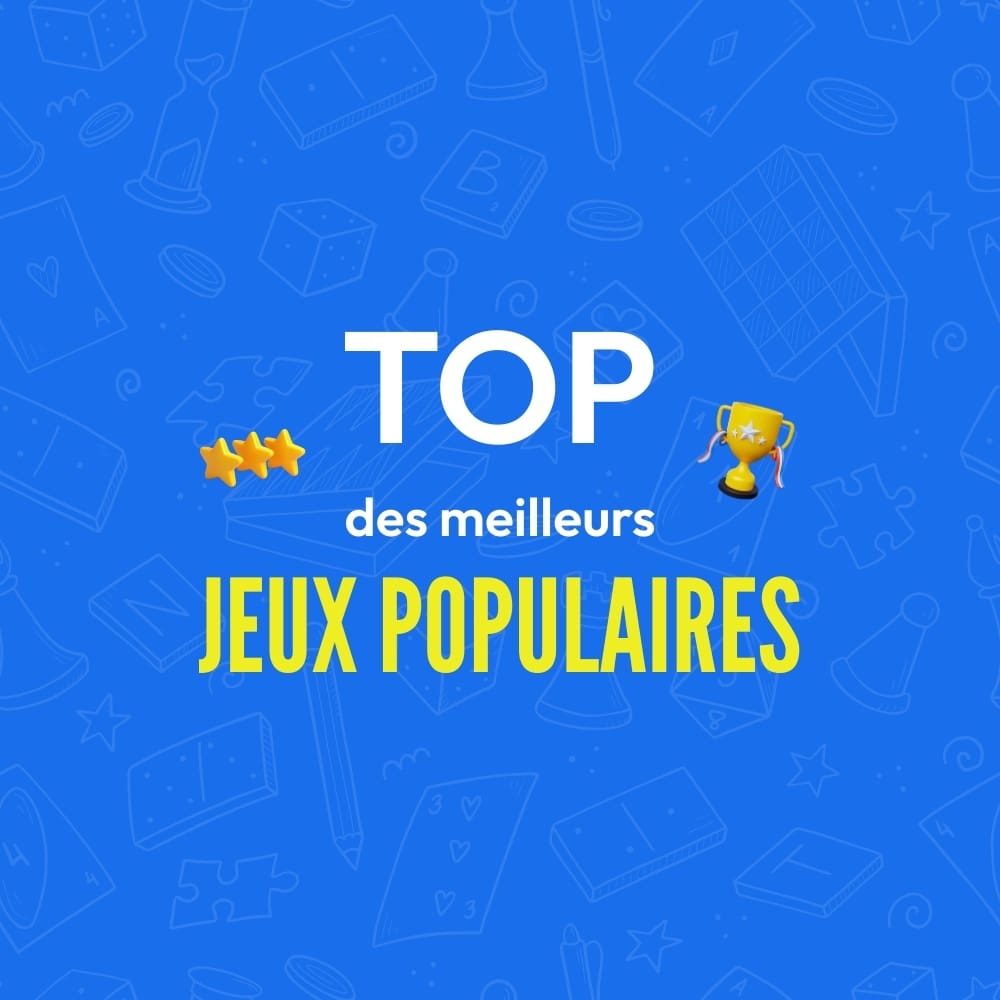 Top des meilleurs jeux populaires sur fond bleu