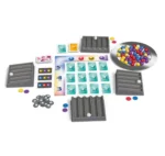 Composants d’un jeu de société coloré