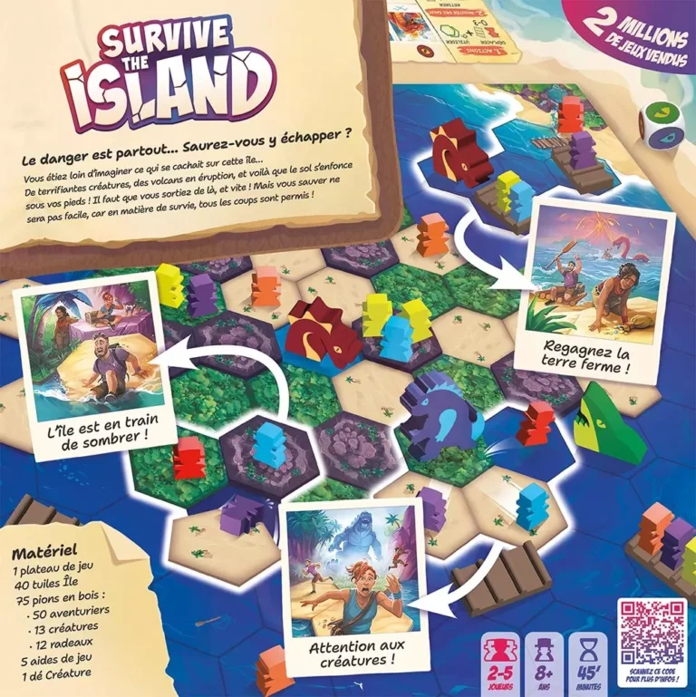 Plateau du jeu Survive the Island illustré