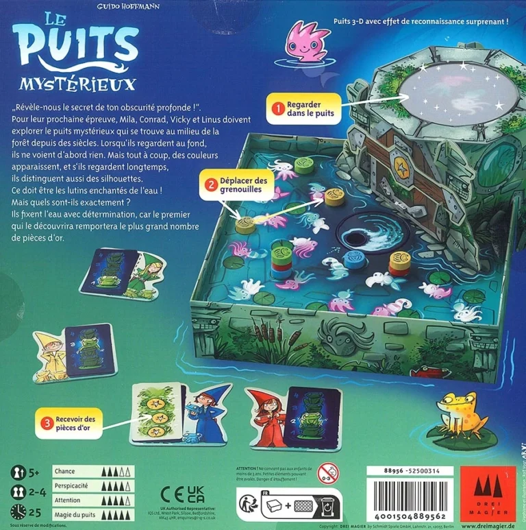 Boîte du jeu Le Puits Mystérieux illustrée