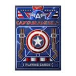 Boîte de cartes Captain America rouge et bleue