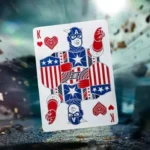 Carte Roi de cœur style Captain America