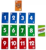 Cartes du jeu Skip-Bo numérotées colorées