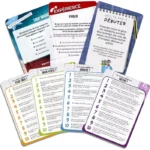 Cartes de jeu de quiz aux thèmes variés
