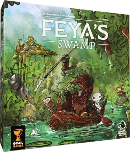Boîte de jeu de société Feya's Swamp avec illustration fantastique