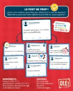 Jeu de cartes humoristique français LE POST DE TROP avec réactions sociales