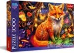 Puzzle 1000 pièces Trefl renard magique luminescent fleurs