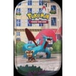 Boîte Pokémon Trading Card Game avec Pokémon bleu et rouge