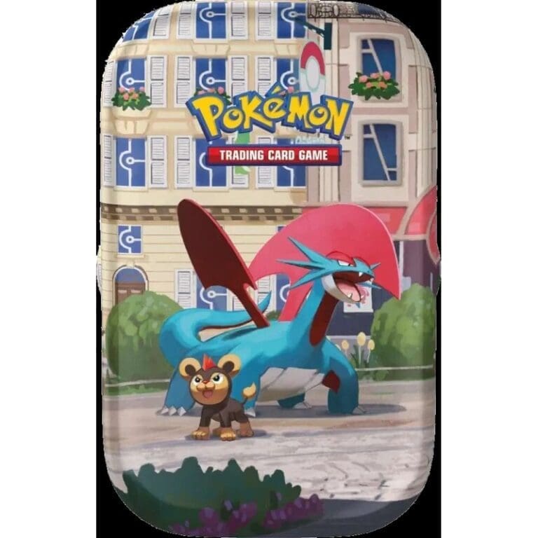 Boîte Pokémon Trading Card Game avec Pokémon bleu et rouge