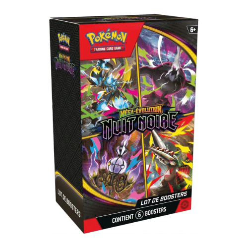 ffnfc0aw1820.png Boîte de boosters Pokémon Nuit Noire avec illustration colorée