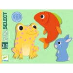 Jeu enfant Djeco Babouche avec grenouille, poisson, lapin