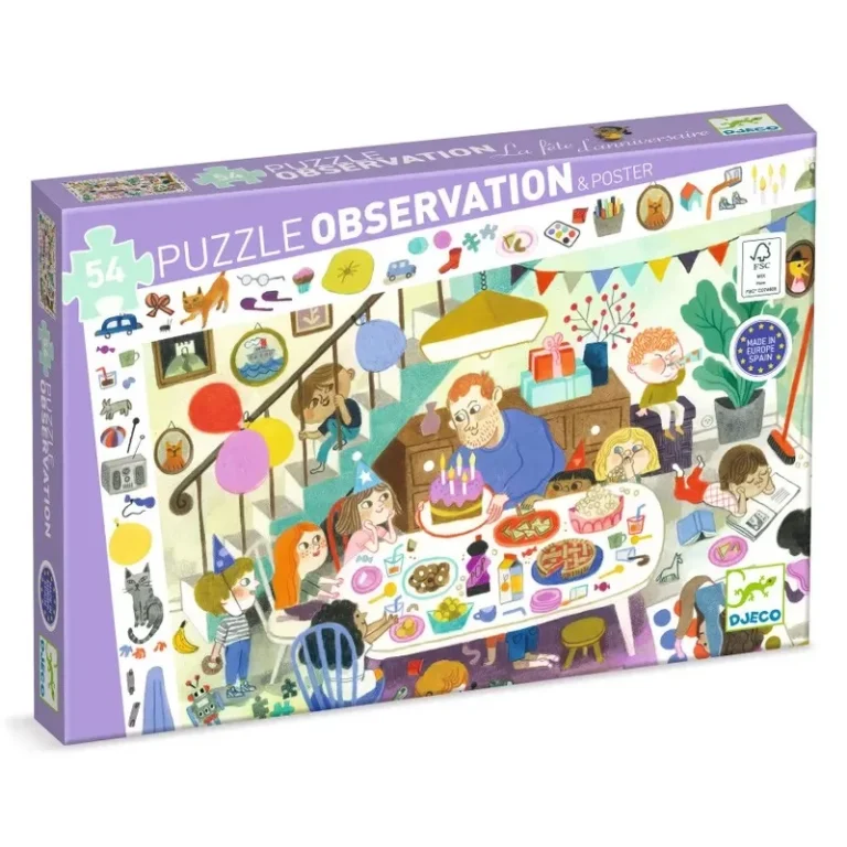 ffnfc0aw1855.webp Puzzle observation 54 pièces fête anniversaire famille coloré