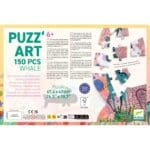 Boîte puzzle art 150 pièces baleine colorée Djeco