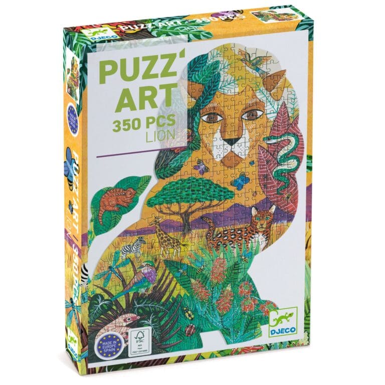 Puzzle Art 350 pièces motif Lion coloré Djeco