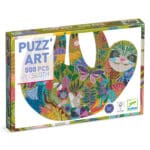 Puzzle Art 500 pièces motif paresseux coloré Djeco