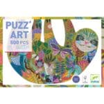 Puzzle art 500 pièces forme paresseux coloré Djeco