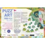 Boîte puzzle art 500 pièces motif paresseux coloré